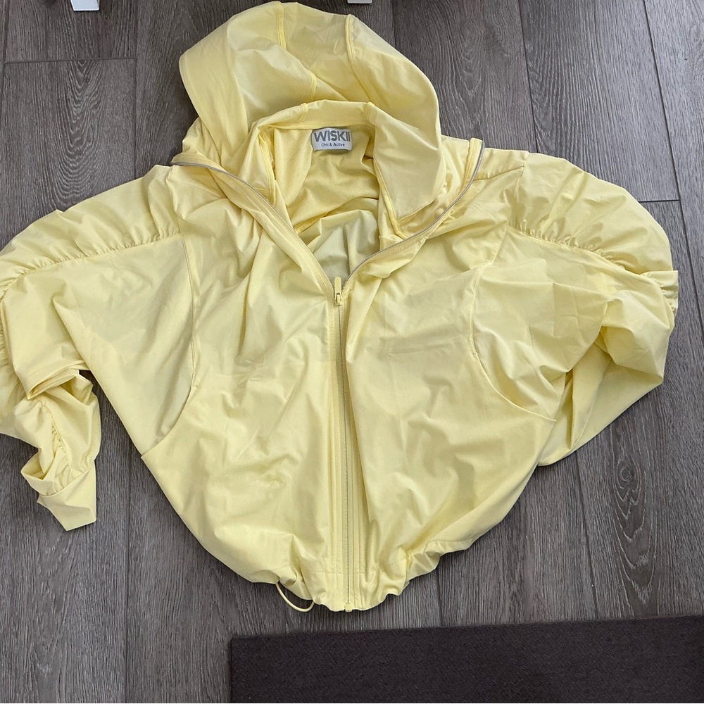 WISKII  Lightweight Sun Protection Jacket Hoodie Yellow Unmellow S/M